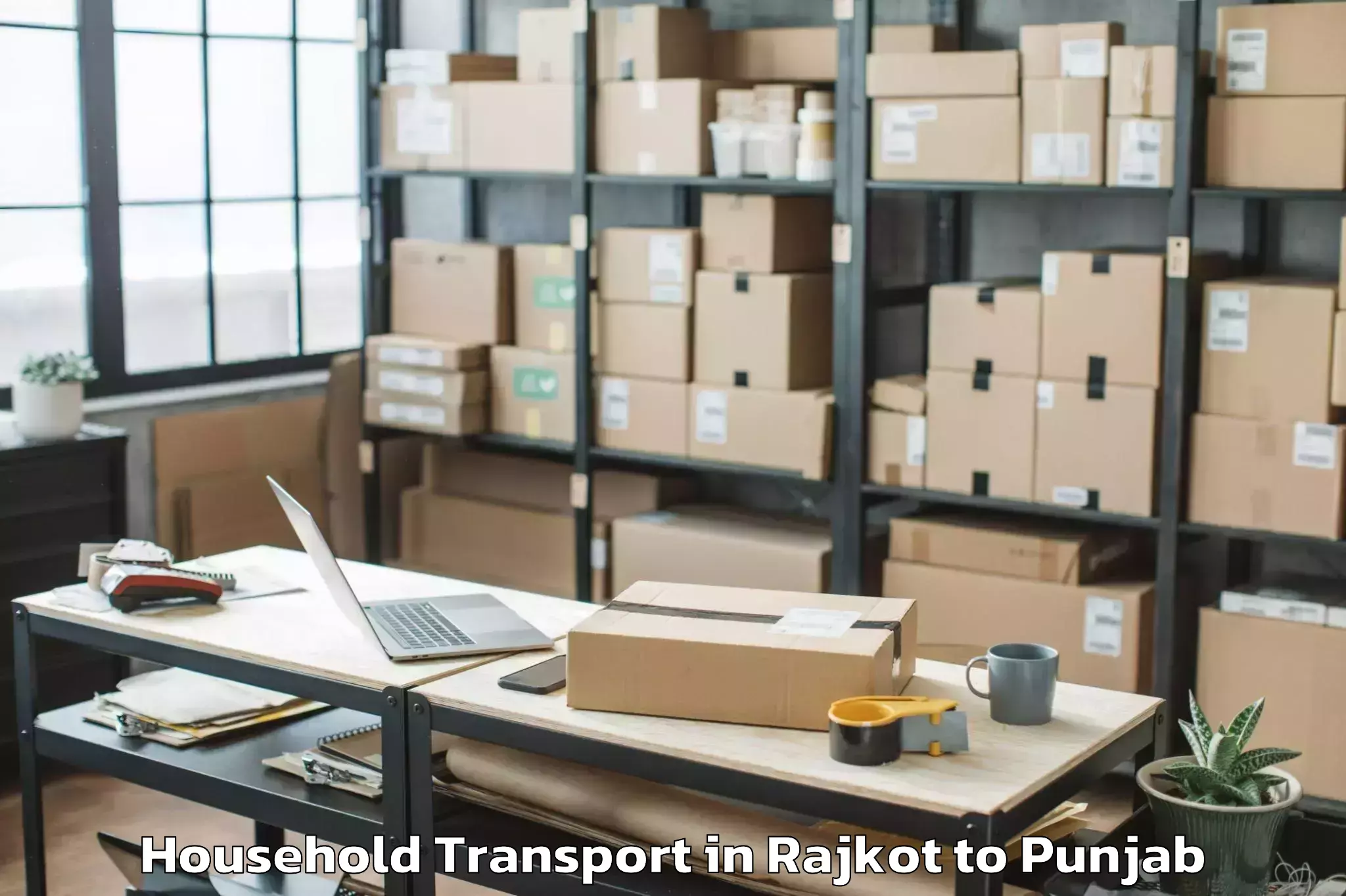 Book Rajkot to Rahon Household Transport Online